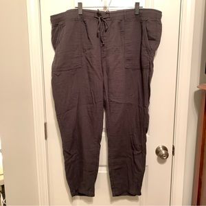 Charcoal gray linen Old Navy pants XXL